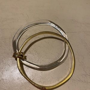 Clear. And gold. Bracelet